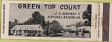 Matchbook Cover - Green Top Court Natural Bridge VA wear