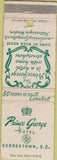 Matchbook Cover - Prince George Hotel Georgetown SC POOR