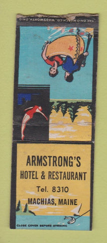 Matchbook Cover - Armstrong's Hotel Machias ME  BOBTAIL