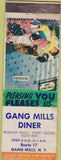Matchbook Cover - Gang Mills Diner Gang Mills NY POOR
