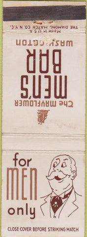 Matchbook Cover - Mayflower Men's Bar Washington DC wear