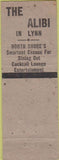 Matchbook Cover - The Alibi Lynn MA?