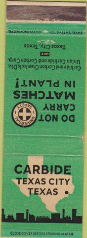 Matchbook Cover - Carbide Texas City TX Plant