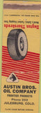 Matchbook Cover - Austin Oil Dayton Tires Julesburg CO CREASES