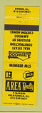 Matchbook Cover - Area Real Estate Pecatonica IL