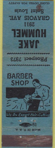 Matchbook Cover - Jake Hummel Saint Louis MO Barber 30s