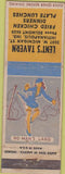Matchbook Cover - Lent's Tavern Indianapolis IN pinup Fried Chicken