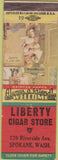 Matchbook Cover - Liberty Cigar Store Spokane WA