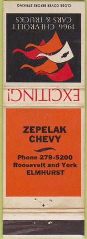 Matchbook Cover - Zepelak Chevrolet Elmhurst WEAR