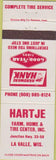 Matchbook Cover - Goodyear Tires Hardward LaValle WI