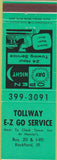 Matchbook Cover - Tollway EZ Go Rockford IL