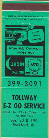 Matchbook Cover - Tollway EZ Go Rockford IL