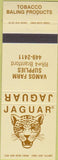 Matchbook Cover - Jaguar Tobacco farming Brantford Canada