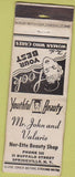 Matchbook Cover - John Valarie Beauty Shop Springville NY girlie WORN