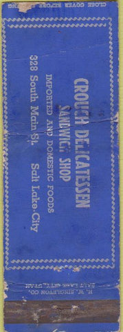 Matchbook Cover - Crouch Deli Salt Lake City UT WORN local manumark