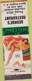 Matchbook Cover - George's Restaurant Elmira Heights NY pinup WORN