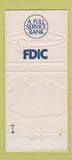 Matchbook Cover - 1st National Bank Three Rivers MI 30 Strike