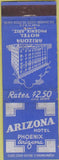 Matchbook Cover - Arizona Hotel Phoenix AZ