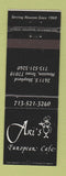 Matchbook Cover - Ari's European Cafe Houston TX WEAR