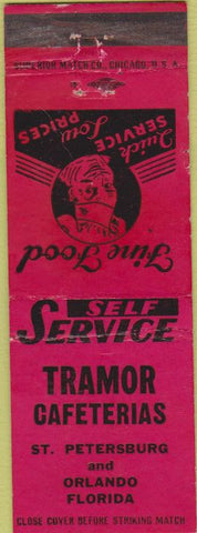 Matchbook Cover - Tramor Cafeterias ST Petersburg Orlando FL