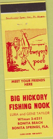 Matchbook Cover - Big Hickory Fishing Nook Bonita Springs FL
