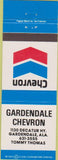 Matchbook Cover - Gardendale Chevron oil gas Gardendale AL
