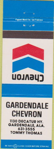 Matchbook Cover - Gardendale Chevron oil gas Gardendale AL