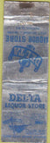 Matchbook Cover - Delta Liquor Store Buffalo NY POOR