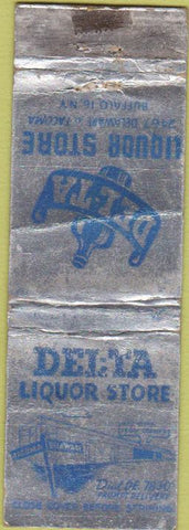Matchbook Cover - Delta Liquor Store Buffalo NY POOR