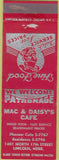Matchbook Cover - Mac  and  Daisy's Cafe Lincoln NE