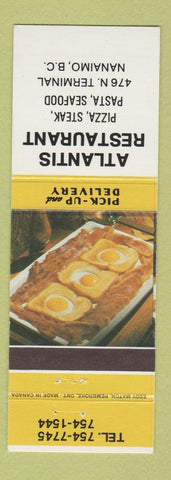 Matchbook Cover - Atlantis Restaurant Nanaimo BC