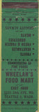 Matchbook Cover - Wheelan's Food Mart Seattle WA