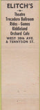 Matchbook Cover - Elich Gardens Amusement Denver CO wear