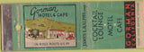 Matchbook Cover - Gorman Motel Cafe CA POOR