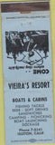 Matchbook Cover - Vieira's Resort Isleton CA WORN