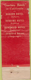 Matchbook Cover - Sequoia Hotel Sacramento CA POOR