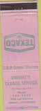 Matchbook Cover - Dwight's Texaco Service oil gas Pueblo CO