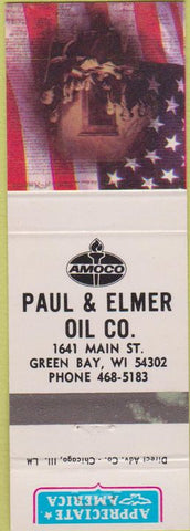 Matchbook Cover - Paul Elmer Oil Co Green Bay WI Amoco