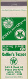 Matchbook Cover - Texaco oil gas Collier's no town