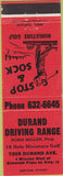 Matchbook Cover - Durand Driving Range NO TOWN