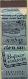 Matchbook Cover - Perfecto Cleaners Houston TX POOR