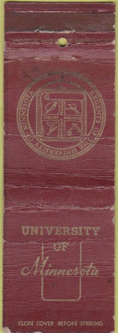 Matchbook Cover - University of Minnesota Minneapolis MN POOR