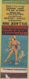 Matchbook Cover - Village Inn Gary IN pinup Fish Fry WORN