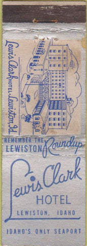 Matchbook Cover - Lewis Clark Hotel Lewiston ID WEAR