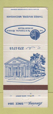 Matchbook Cover - 1st National Bank Three Rivers MI 30 Strike