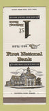 Matchbook Cover - 1st National Bank Cape May Court House NJ 30 Strike