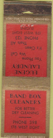 Matchbook Cover - Band Box Cleaners Eugene OR