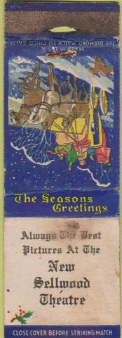 Matchbook Cover - New Sellwood Theater movies NO TOWN WORN