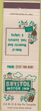 Matchbook Cover - Bristol Motor Court PA