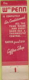 Matchbook Cover - William Penn Hotel Houston TX